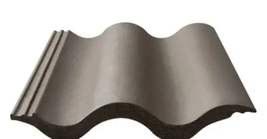 Grey concrete roof tile